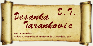 Desanka Taranković vizit kartica
